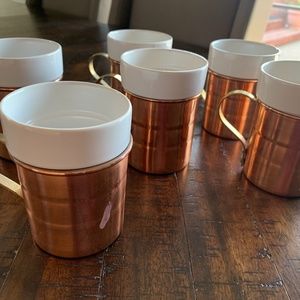 Vintage Style Baker Hart Stuart Copper Cups (6)